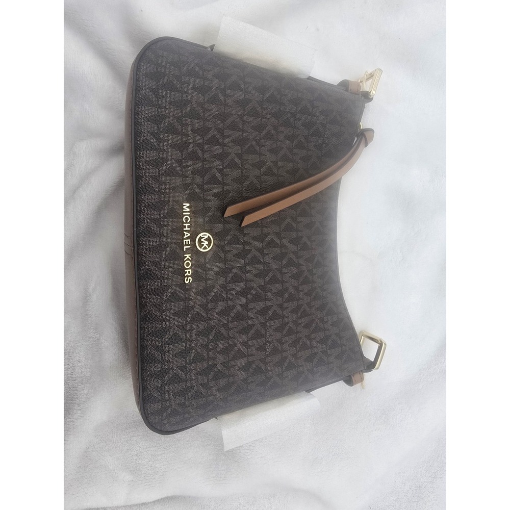 Michael Kors Signature Laney Medium Crossbody Shoulder Bag Brown/Acorn NEW🎀NWT